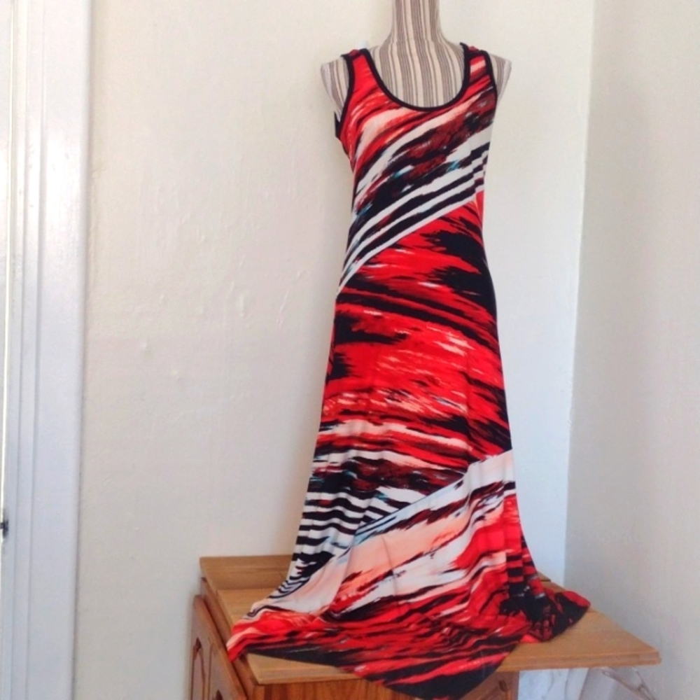 Calvin Klein Vintage Sleeveless Body Con Maxi Dress Size S